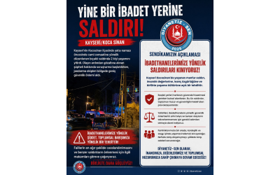 Şiddetin hiçbir türünü kabul etmiyor, ibadethanelerimize uzanan her eli en güçlü şekilde lanetliyoruz.