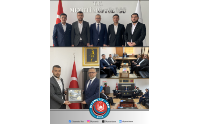 Diyanetiz-Sen Genel Başkanı Mehmet Altıntaş, Genel Sekreter Ali Can, İl Başkanı Serdar Çiftçi ve İlçe Başkanı Nurullah Eren, Mezitli İlçe Müftüsü Recep Çarpar ile Şube Müdürü Suphi Zengin’i makamlarında ziyaret ederek hayırlı olsun dileklerini iletti.