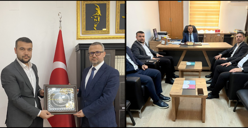 Diyanetiz-Sen Genel Başkanı Mehmet Altıntaş, Genel Sekreter Ali Can, İl Başkanı Serdar Çiftçi ve İlçe Başkanı Nurullah Eren, Mezitli İlçe Müftüsü Recep Çarpar ile Şube Müdürü Suphi Zengin’i makamlarında ziyaret ederek hayırlı olsun dileklerini iletti.