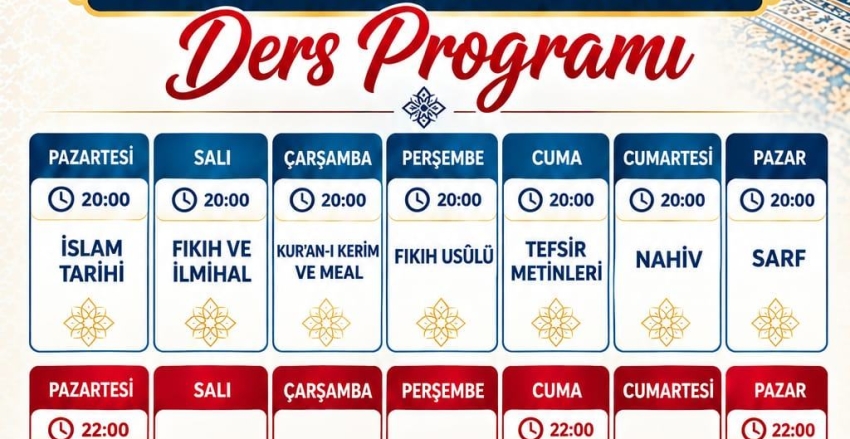 Diyanetiz-Sen İlim Akademisi Ders Programı Başlıyor